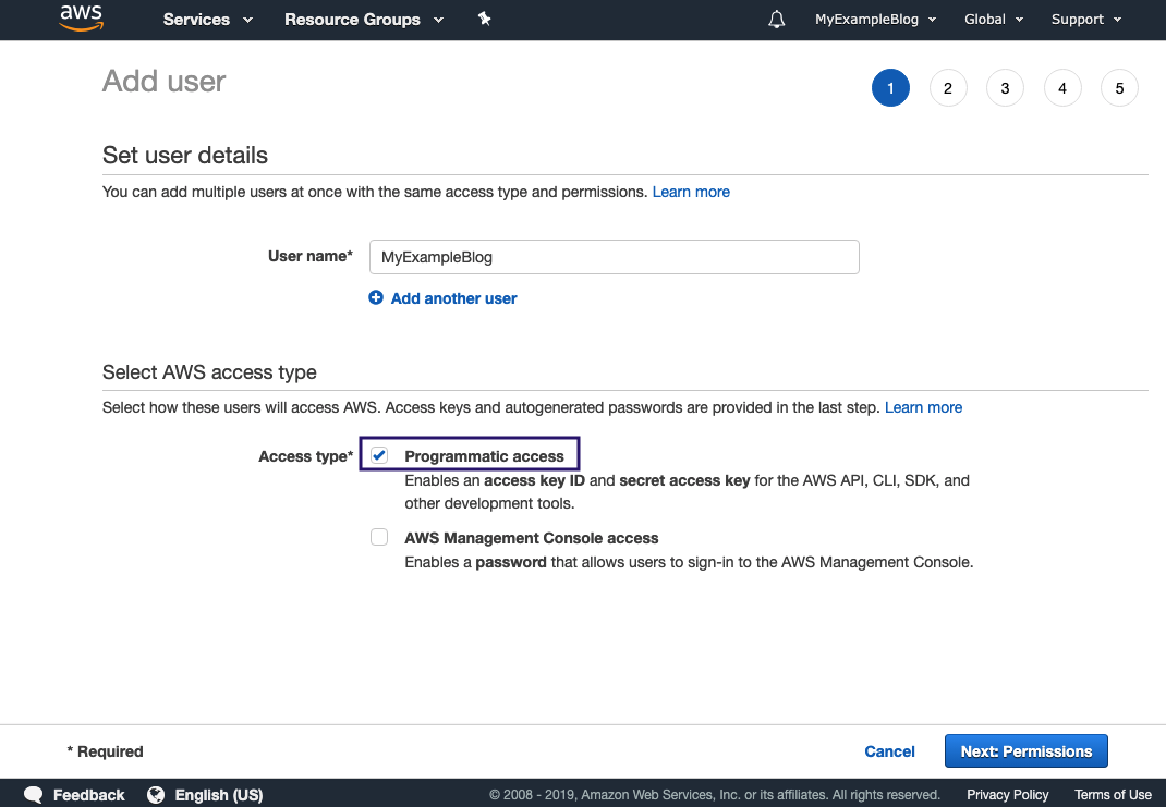 AWS S3 IAM Programmatic Access