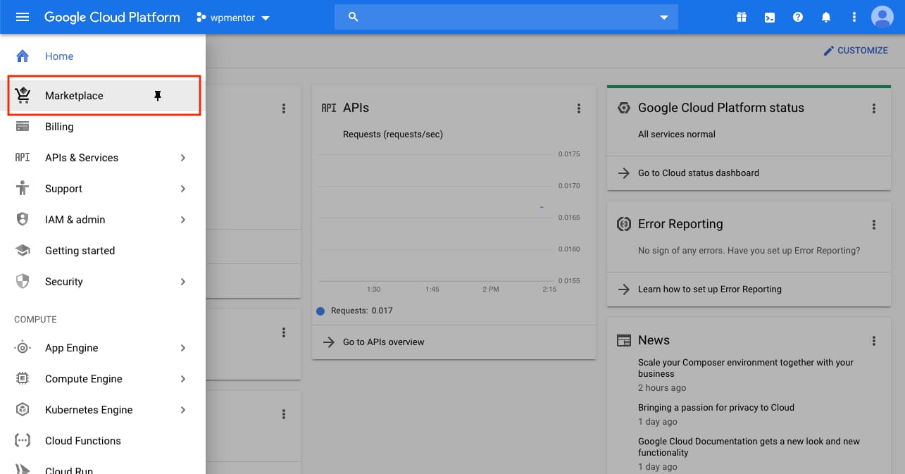 Google Cloud Platfrom Maketplace