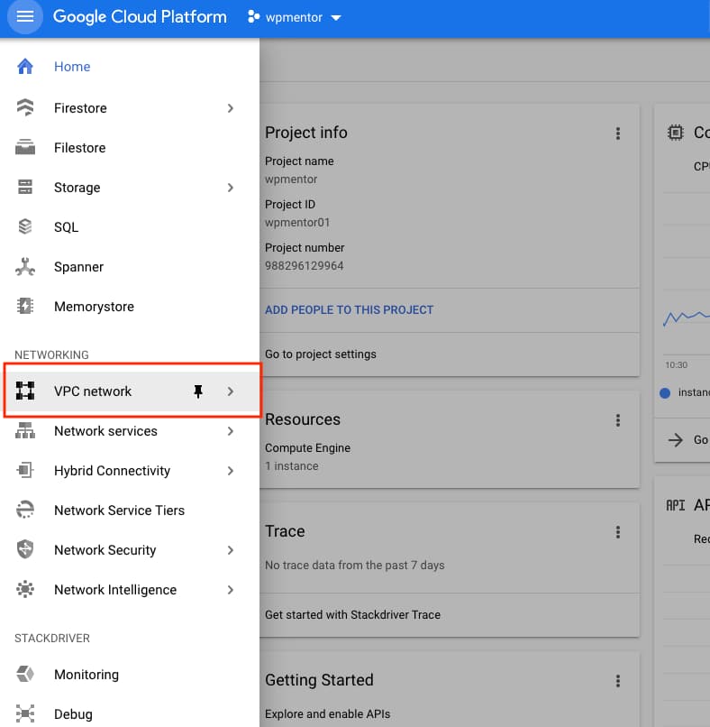 Google Cloud VPC network