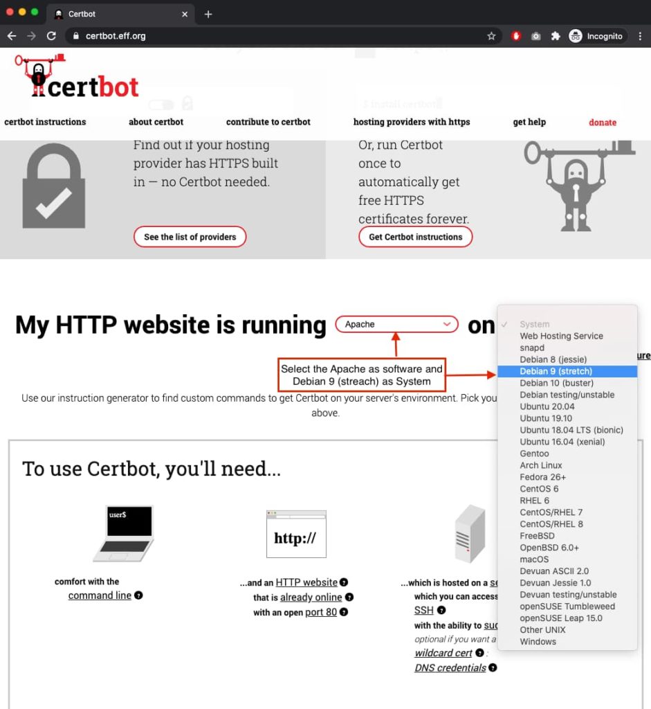 Google Cloud WordPress SSL installation instruction.