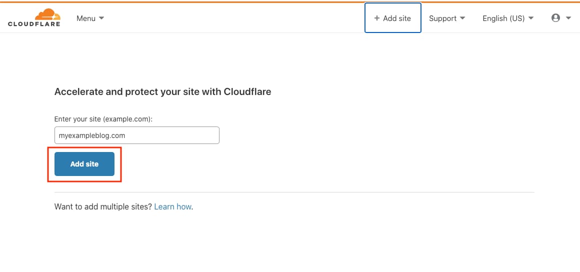 Add WordPress website to Cloudflare